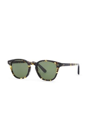 Toms Wyatt Handcrafted Sunglasses  Tortoiseshell Sunglasses with Green Lenses
